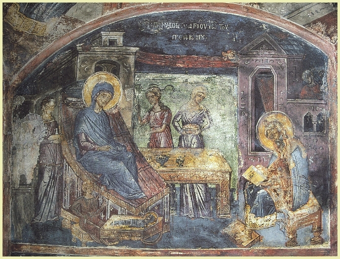 Рождество Иоанна Предтечи. Афон, монастырь Дионисиат, XVI в.